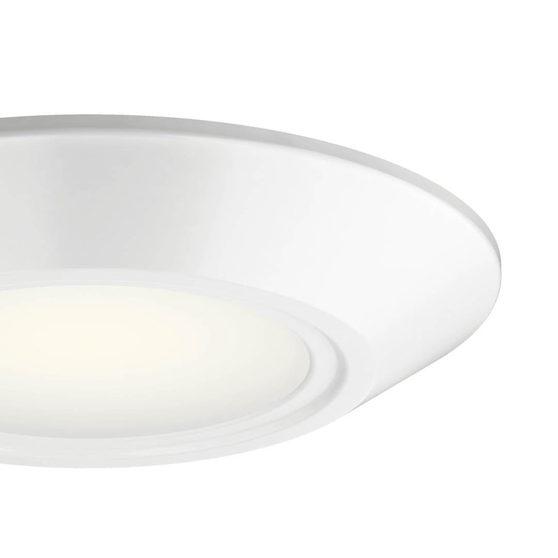Kichler Horizon LED Downlight in White, 6.4" Flush Mount Interior