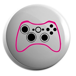 Hippowarehouse Pink gamer control Badge Pin 50mm