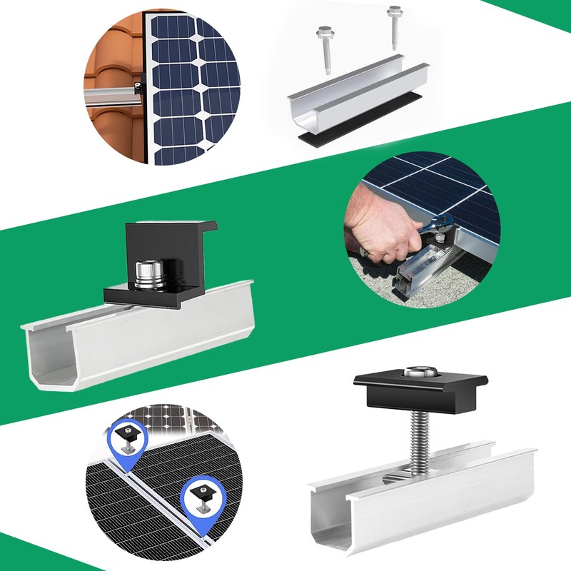 Solar Panel Mount Kit for 2 x Modules, 12 cm