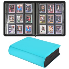 Sibonic 9 Pocket TopLoader Binder, Holds 360 3”x4” Toploader Hard Cases, Sleeves Card Collection Binder, 20 Double Sided Pages, Compatible with Trading & Sports Holder - Mint Green