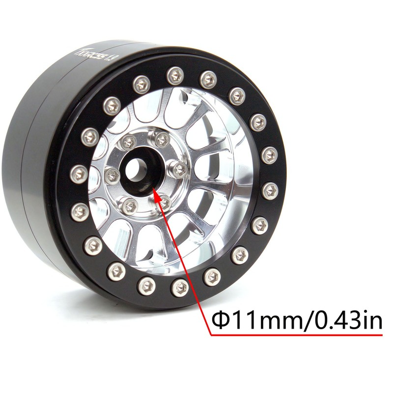 TxXrcss 152g Super Heavy Duty RC 1.9 Beadlock Wheels Offsets