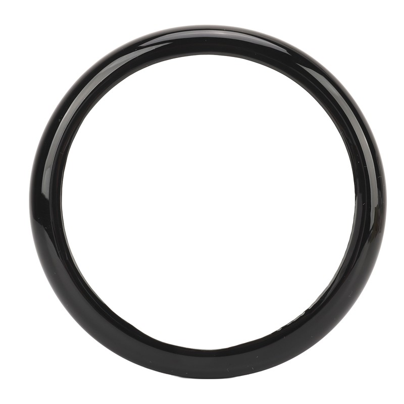 Front Grille Emblem Logo Ring Glossy Black Exterior Badge Decoration