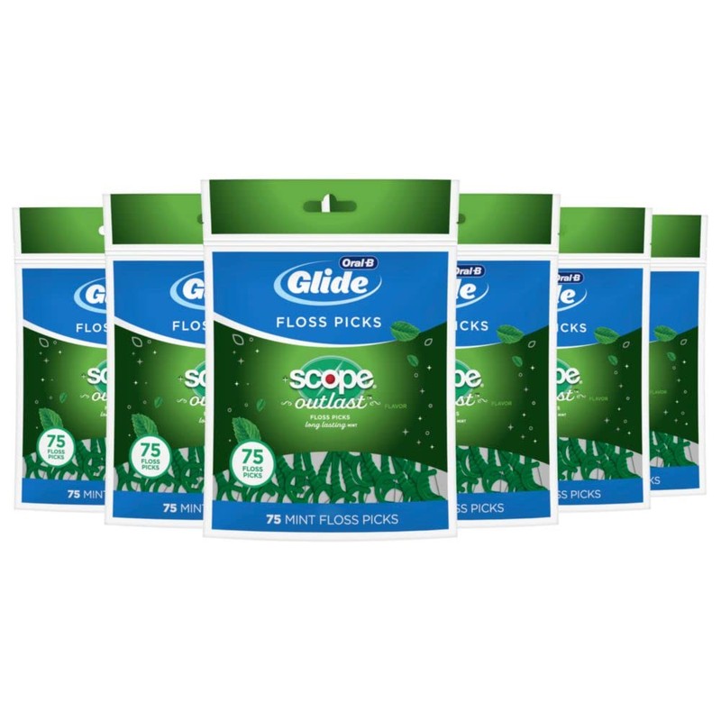 Oral-B Complete Glide Dental Floss Picks Plus Scope Outlast, Long