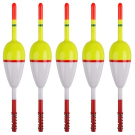Fishing Floats Bobbers Wood Slip Bobbers Wood Floats Spring Oval Stick Slip Floats for Crappie Catfish Panfish Trout Walleyes Tackle Accessories