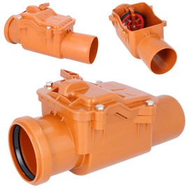 PEÄTAN Backflow Seal Diameter DN 75 Orange | Check Valve Backflow Valve Backflow Valve Backflow Seal Frog Flap Drain Waste Water KG HT Pipe