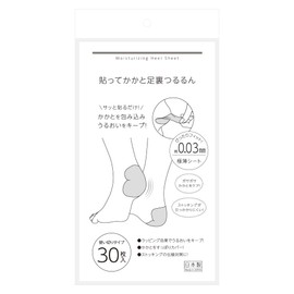 Eye Media Foot Care Supplies, Stick-on Heel Tsurun, 30 Sheets