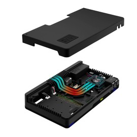 Argon ONE V5 Case Only for Raspberry Pi 5 | Raspberry Pi 5 Aluminum Case, Expandable up to Dual M.2 NVME Drives, Built-in DAC with Microphone, Dual HDMI Port, 30mm Fan