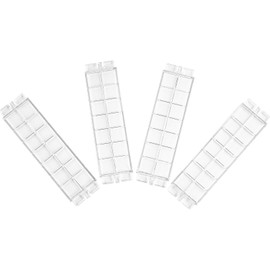 Zero Zoo 4Pack Large Stackable Kitchen Storage Drawers Holder, Clear Foods Organizer Bins with Handles, Easily Assemble for Bathroom, Kitchen, Pantry, Cabinet, Closet