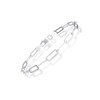 Silver Bracelet for Women 4mm Diamond-Cut Paperclip Chain Bracelet for