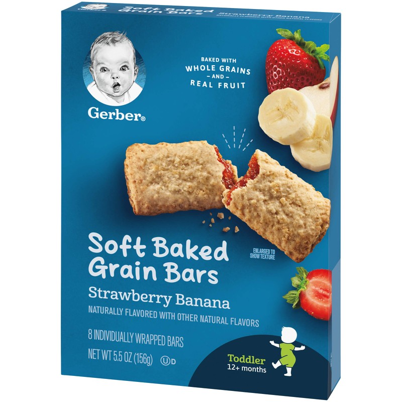 Gerber Graduates Cereal Bars STRAWBERRY BANANA - 5.5oz. (Pack of