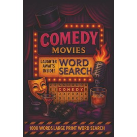Funny Word Search Books for Adults Comedy Movie: The Ultimate Fun Large Print Stress Relief Word Find Puzzles For Adult and Seniors