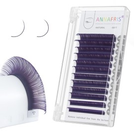 ANNAFRIS Classic Colored Eyelash Extension Natural Soft Blue Purlple Pink Green Brown Volume Lash Extension Individual False Eye Lashes with color (Lavender, 0.07-C 8-15mm Mix)