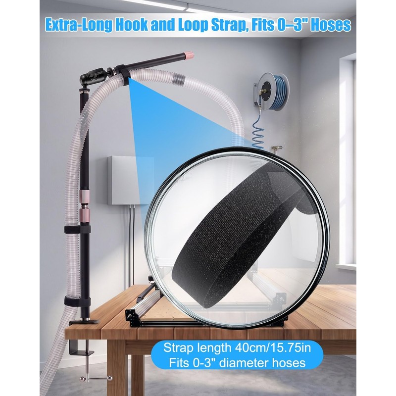 Dust Collection Boom Arm for CNC Machine & Woodworking