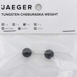 Jaeger Fishing Tungstengewichte für Wurmhaken zum Gummifischangeln Black Tungsten Cheburashka Sinker, Gewicht/Inhalt:8g / 2 Stück
