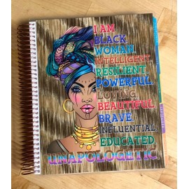 Handmade *Black. Woman. Unapologetic.* Cover Set for use with Erin Condren Planner