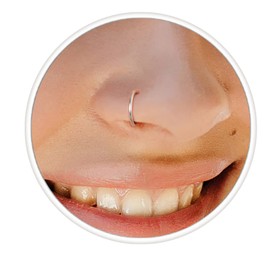 925 Silver Nose Ring Hoop - 18 Gauge Nose Piercing For Women Men - Snug Nose Hoop Adjustable