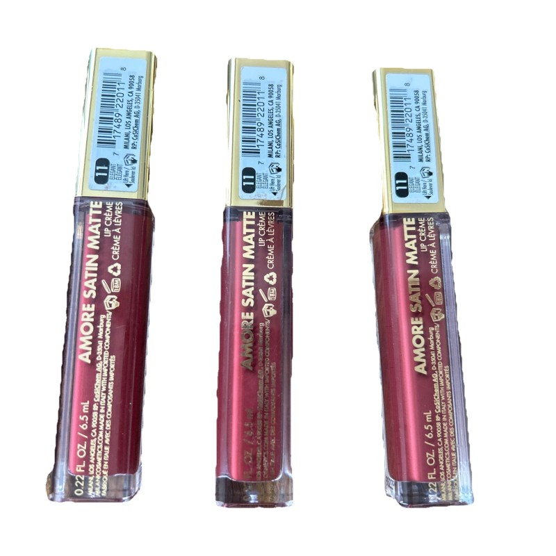 Milani Lot of 3- Milani AMORE SATIN MATTE 11 Lip
