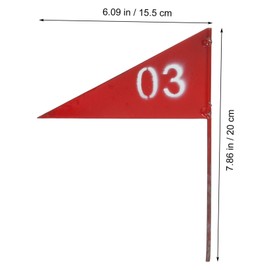 GANAZONO 6pcs Mini Triangle Marking Flags for Lawn Garden and Industrial Use Flags for Sprinkler Marking Bright for High Visibility for Construction and Camping