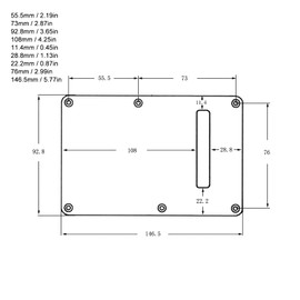 Tremolo Cavity Cover Backplate, Electric Guitar Backplate, Guitar Pickguard Tremolo Spring Cavity Cover Backplate Base Plate Tremolo Cavity Cover for St Style Electric Guitar (Black Pearl)