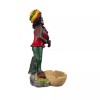 10" Medium Rasta Jamaican Man Holding Bowl Polyresin Ashtray Decoration