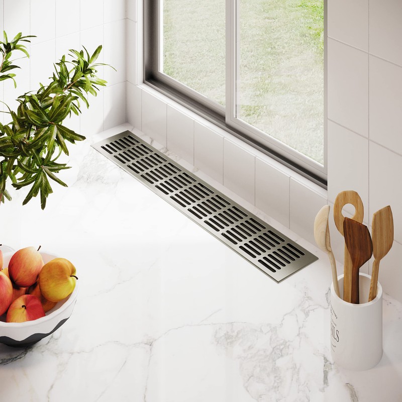 MS Fittings Ventilation Grille Plate 100x 400mm aluminium Various Colours