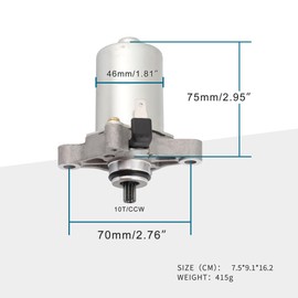 GOOFIT 10T CCW Electric Starter Motor Engines Replacement for SYM Jet 50 FILLY50 31210-GAK-9000 31210-GAK-9010-M1
