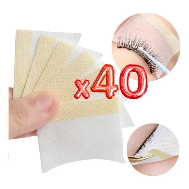 Parches De Algodón Extensión De Pestañas Maquillaje 40 Pz F
