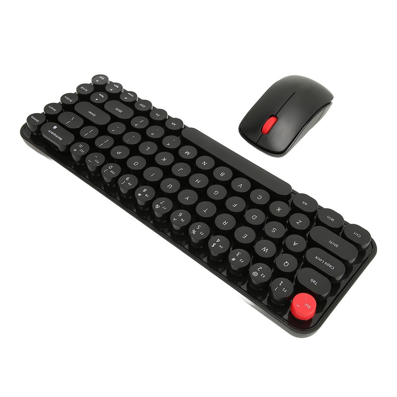 Wireless Keyboard Mouse Combo Mini Portable Retro Silent 2.4G Wireless