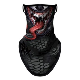 Red Plume Bandana Face Mask with Ear Loop Neck Gaiter Face Mask Scarf Face Cover Summer UV Protection Balaclava for Men Women