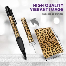Beautiful and comfortable Set of 2 Matching Pens - Wild Animal Leopard Cat Fur Print #46429