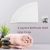 Headerbs 3 Layers White Floating Corner Shelf Wall Mounted Storage