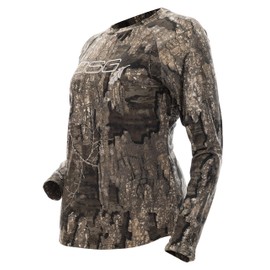 DOING SOMETHING GREAT (DSG Outerwear) Women's LS Camo Tech Hunting Shirt - Timber - MD