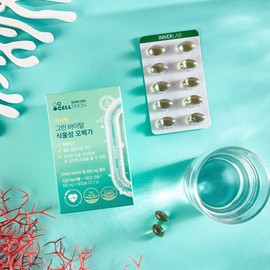 Inner wrap Celltrion Inner Lab Green Vital Vegetable Omega 3 60 Capsules 3 Boxes / 셀트리온 이너랩 그린 바이탈 식물성 오메가3 60캡슐 3박스