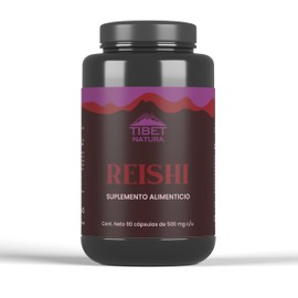 TIBET NATURA - Hongo Reishi - Suplemento Alimenticio - 90 Cápsulas de 500 mg c/u - Hongos Adaptógenos - Sin Azúcar - Ingredientes Naturales