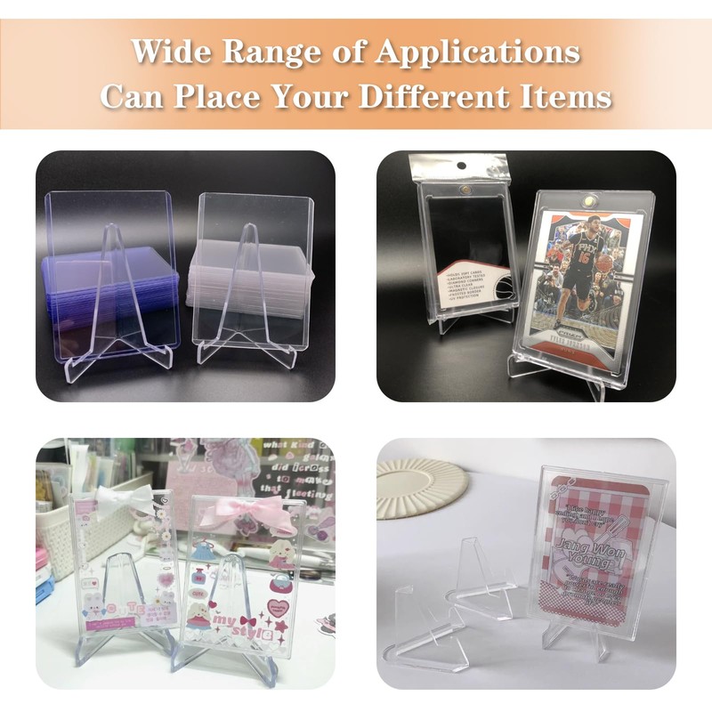 Yoanxong 40 Pack Card Display Stands, 2.16 Inches Acrylic Display