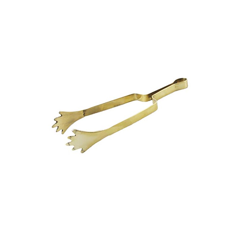 NKlaus Charcoal Tongs Brass Solid Smoking Tongs Shisha Tongs Ice