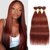 Auburn Brown Bundles Human Hair Color 33 Straight Human Hair