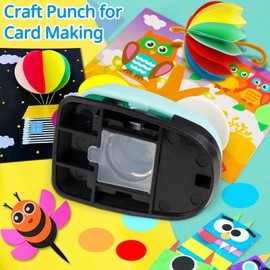 Circle Punch Set Circle Hole Puncher Paper Punches for Crafts 2 inch Paper Punch 1.5 in Scrapbook Puncher 1 inch Hole Punch 5/8 inch Craft Punches 3/8 inch Hole Punch