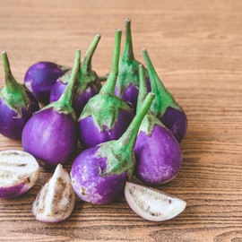Eggplant Seeds - Round Mauve - 4 Oz ~26000 Seeds - Solanum melongena - Non-GMO, Heirloom - Farm & Vegetable Garden