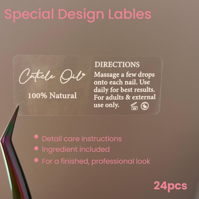 Mocomfor 20 Pack 3ml Empty Cuticle Oil Bottles with Sticker