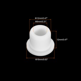 QUARKZMAN Pack of 15 T Shaped Rubber Sleeve Mounting Diameter 12 mm ID 8 mm H 12 mm White Seal Protective Cable Sleeves Flexible for Cable Pipe