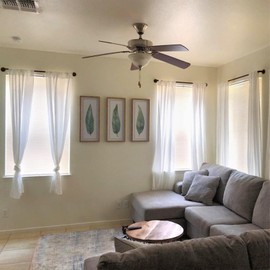 Zeerobee Curtain Rods for Windows 32 to 72, 1 Inch Wrap Around Curtain Rods,Industrial Curtain Rod,Indoor/Outdoor Curtain Rod,Room Divider Curtain Rod,Window Curtain Rod