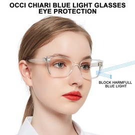 OCCI CHIARI Bifocal Reading Glasses Womens Blue light Blocking Readers 1.0 1.5 2.0 2.5 3.0 3.5(1.5 Transparent