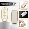 TOMALL for Nissan Key Fob Cover with Keychain 5 Buttons