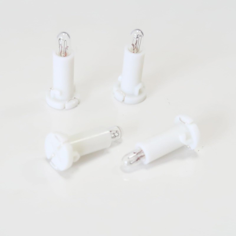 LXAUTOPCH HVAC Control Neo-Wedge Bulb With White Socket(Set of 4pcs)