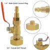YSIL Brass RV Winterize Blowout Adapter with 1/4" Quick Connect