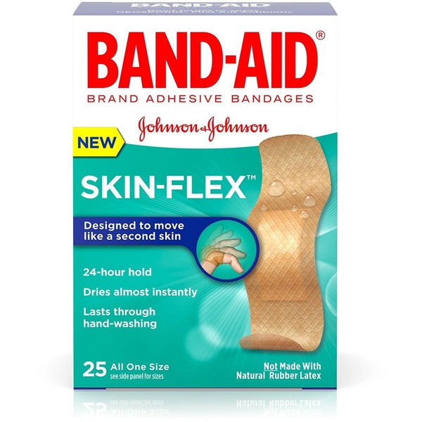 Band-Aid Brand Skin-Flex Adhesive Bandages, All One Size, 25 Count/ 2pk