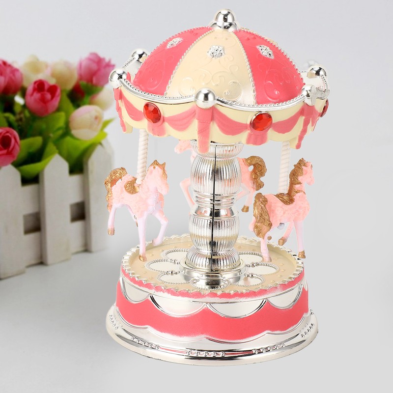 Novelty LED Merry GO Round Music Box Carousel Musical Box