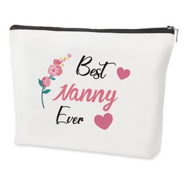 Best Nanny Gifts,Mothers Day Retirement 60th 40th 50th 30th 70th 80th 90th 65th 75th Birthday Anniversary Unique Travel Useful Christmas Valentines Great Gifts for Nanny from Grandchildren,Makeup Bag