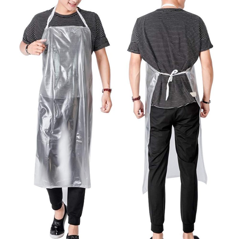 Younber Waterproof Plastic Apron Transparent PVC, Kitchen Dishes Washing Lab